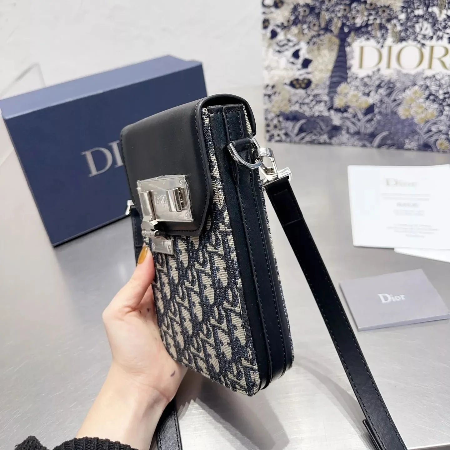 Monogram Jacquard Crossbody Phone Bag
