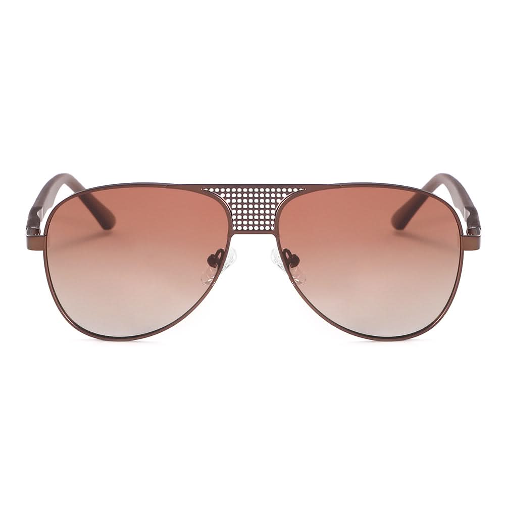 Dollger Silver and Lavender Gradient Aviator Sunglasses