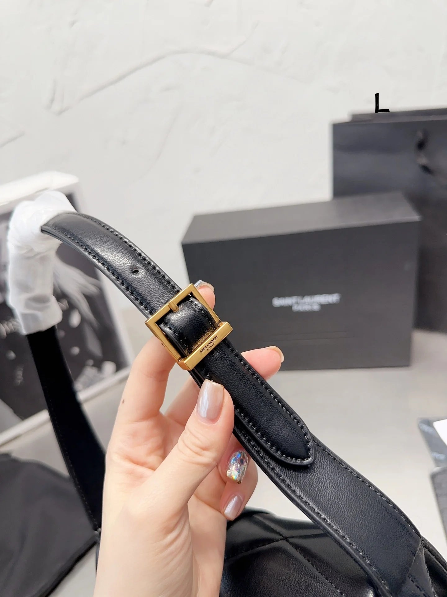 Quilted Leather Flap Sholder Bag