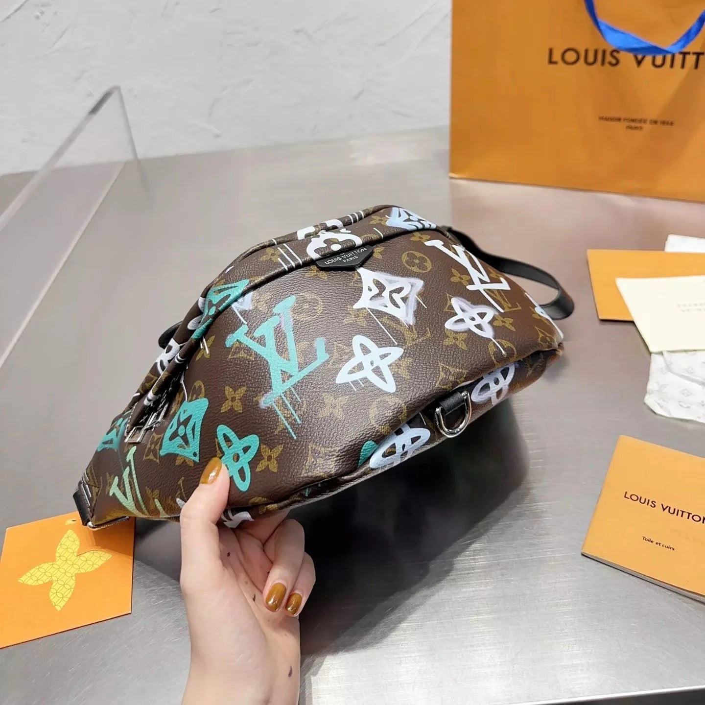 Personalized Graffiti Monogram Crossbody Bag