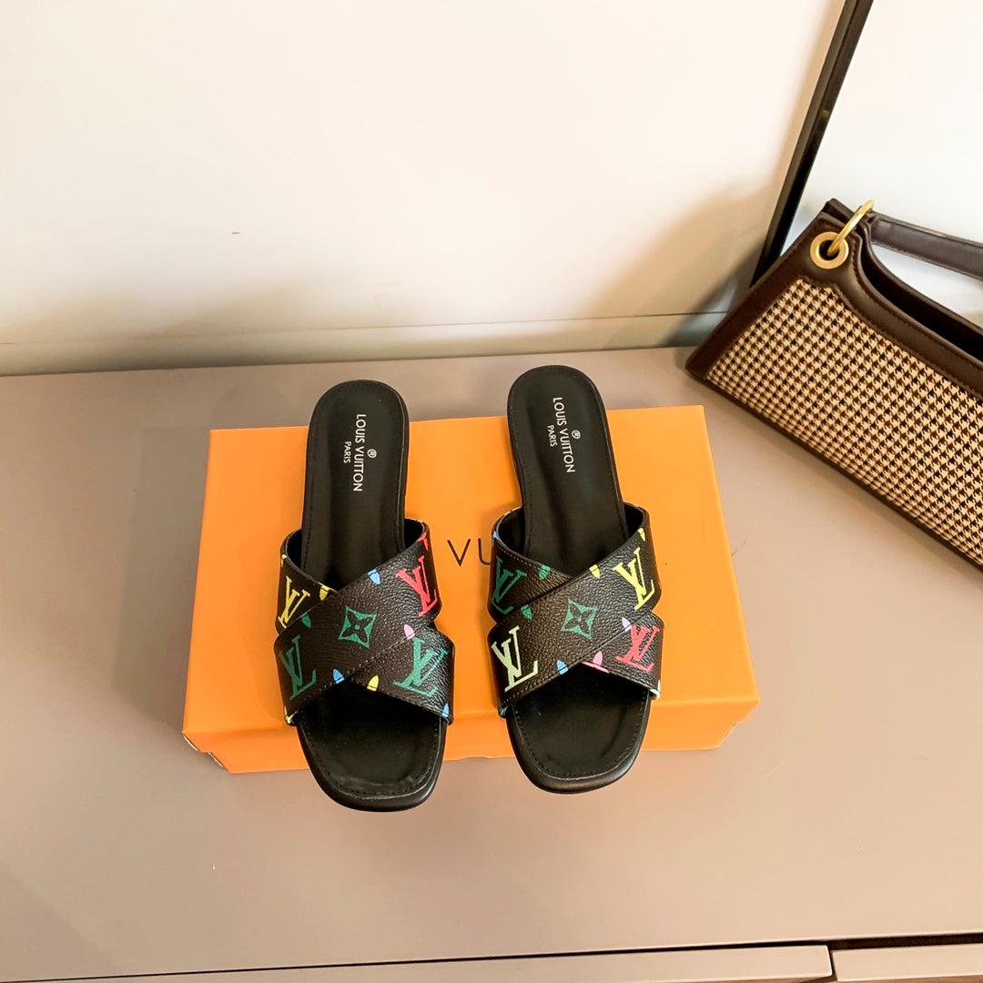 Cross Strap Flat Sandals