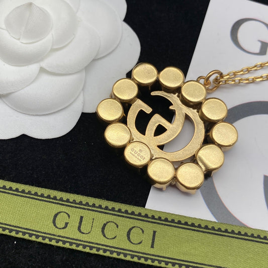 Colorful Diamond Alphabet Pendant Necklace