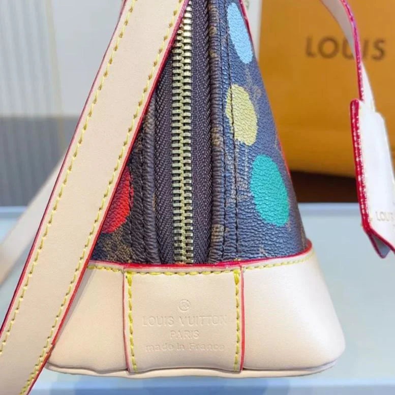 Colorful Polka Dot Monogram Shell Bag