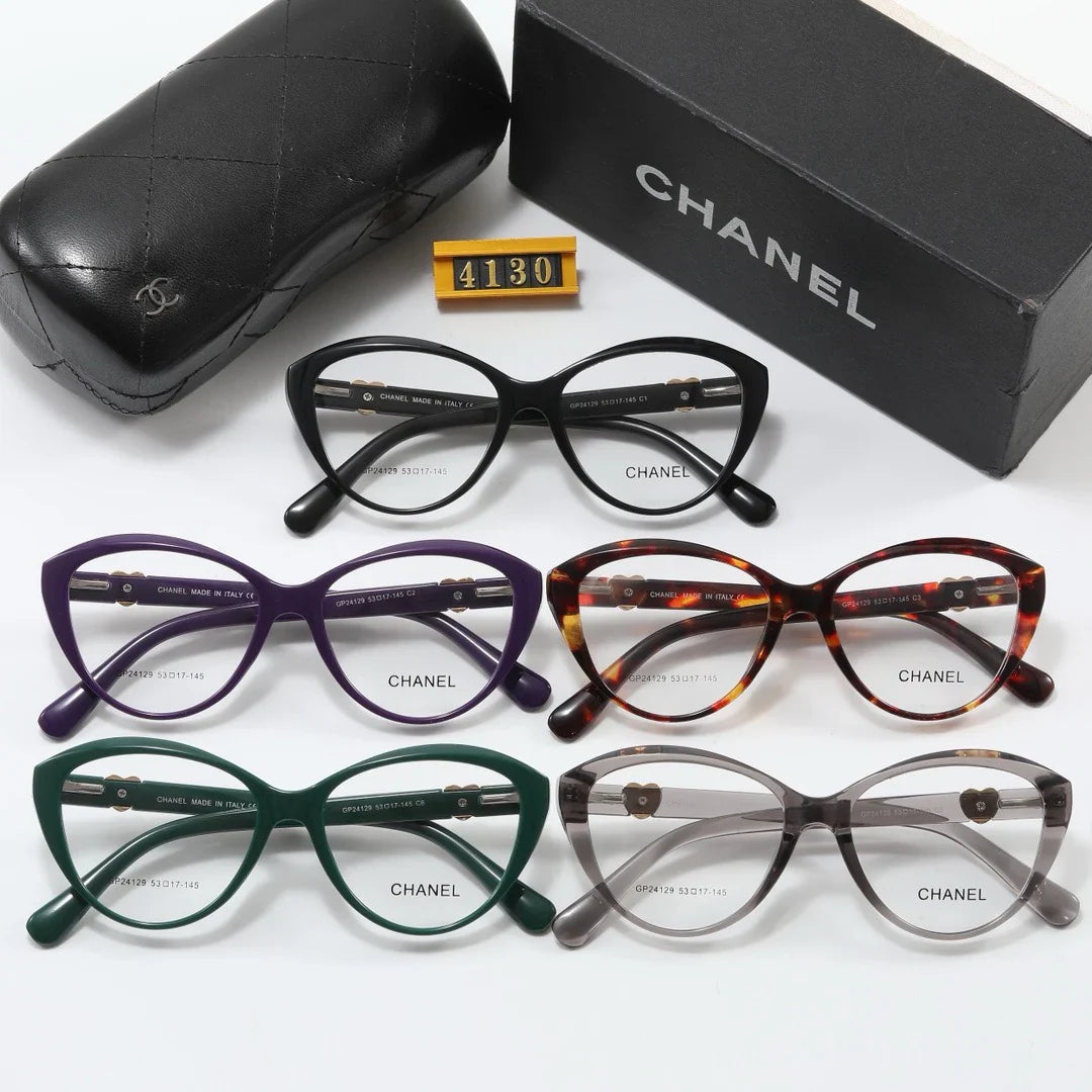 5-color full-frame transparent lens sunglasses 4130