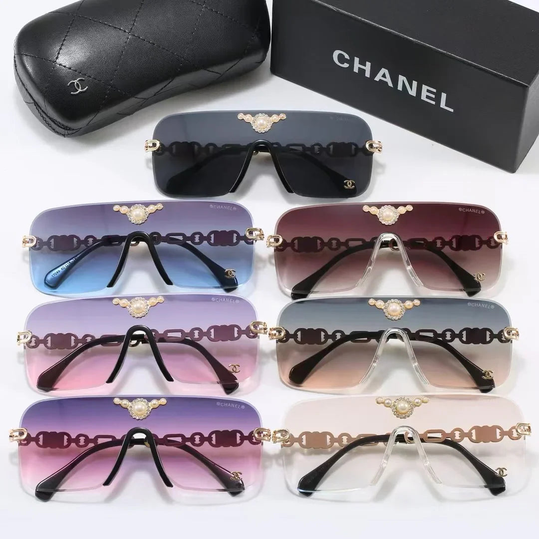 Half frame metal sunglasses