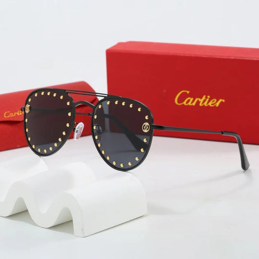 7 colors fashion Personalized rivet large frame sunglasses