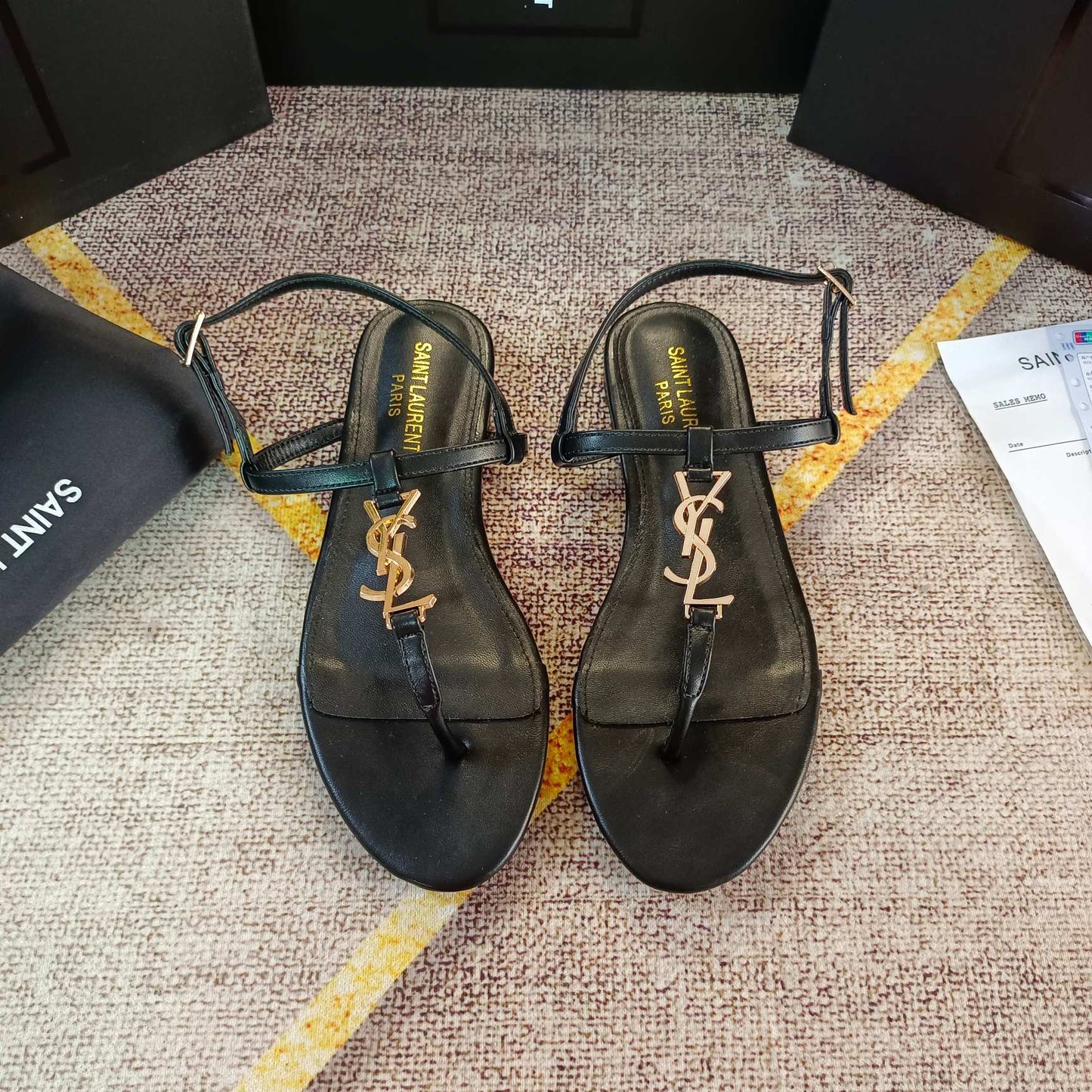 Logo-embellished leather slingback sandals