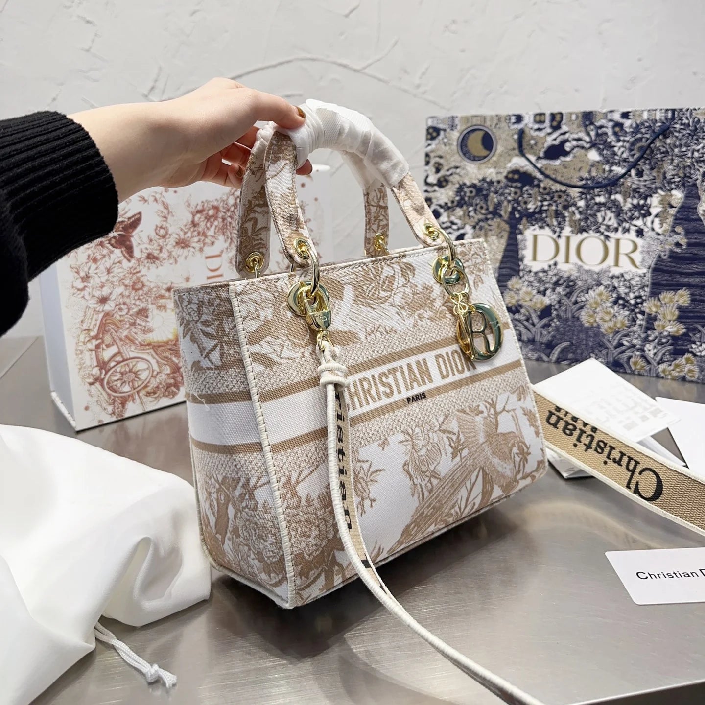 Lady D-Lite Embroidered Bag