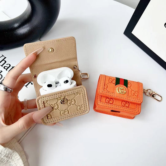 Multicolor Vintage Leather Earphone Case