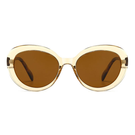 Round Retro Cat-Eye Tinted Sunglasses