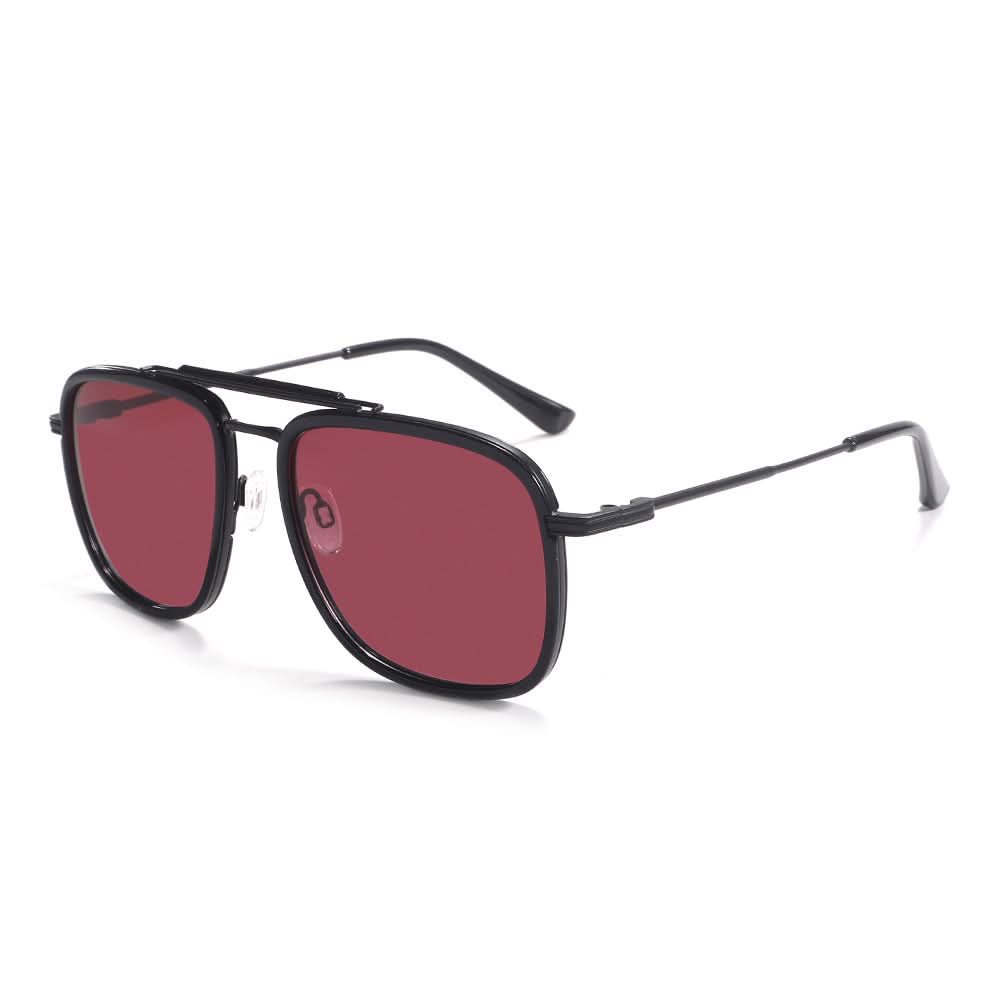 Dollger Square Aviator Black Sunglasses