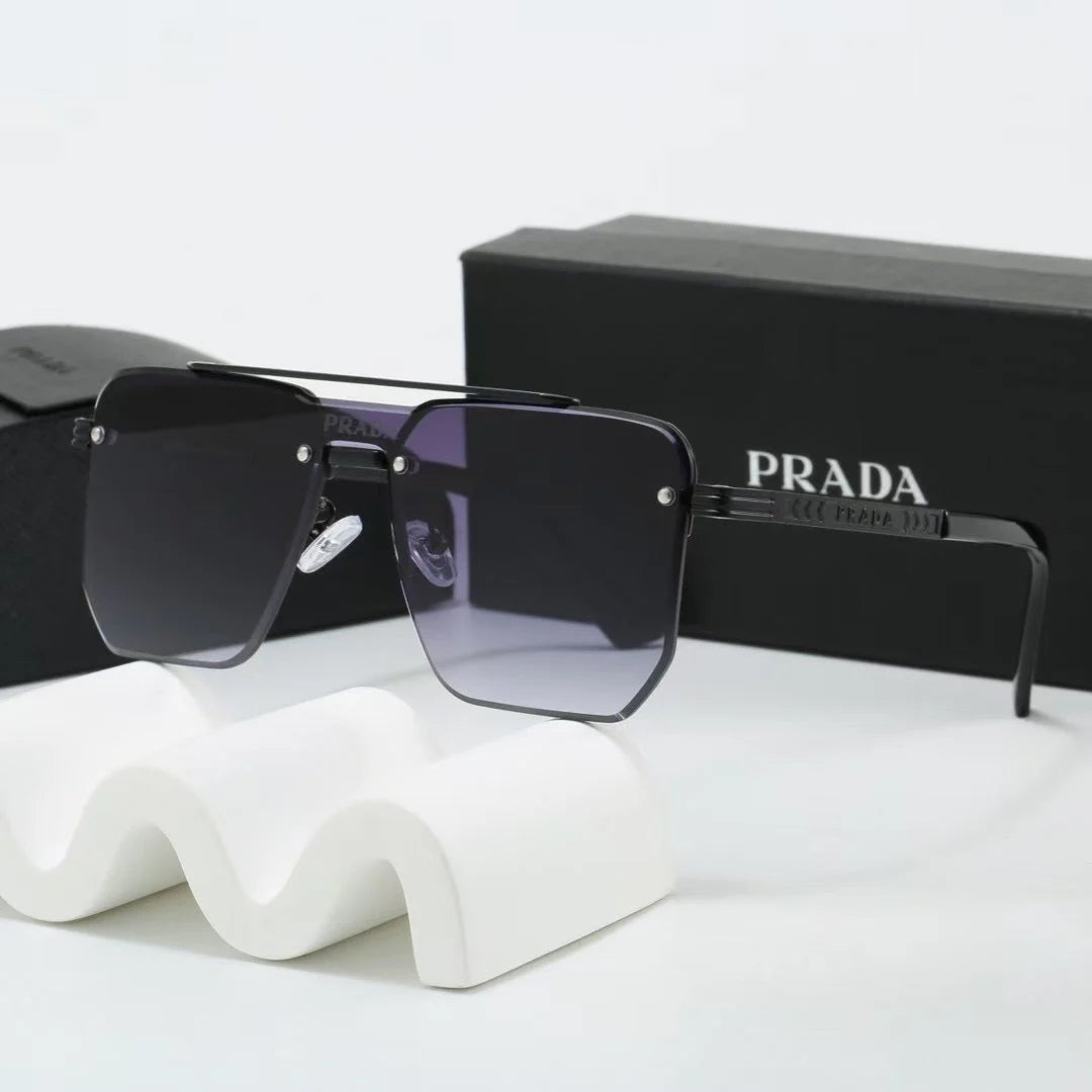 New gradient frameless thin sunglasses