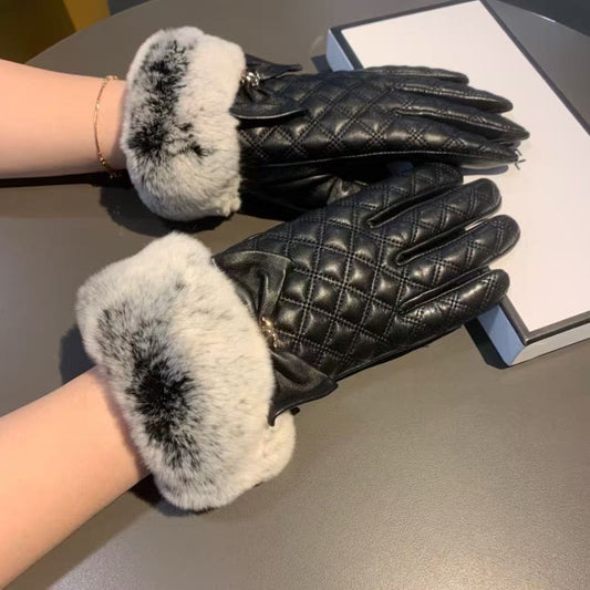 Winter Lazy Rabbit Hair Sheepskin Gloves in 2025