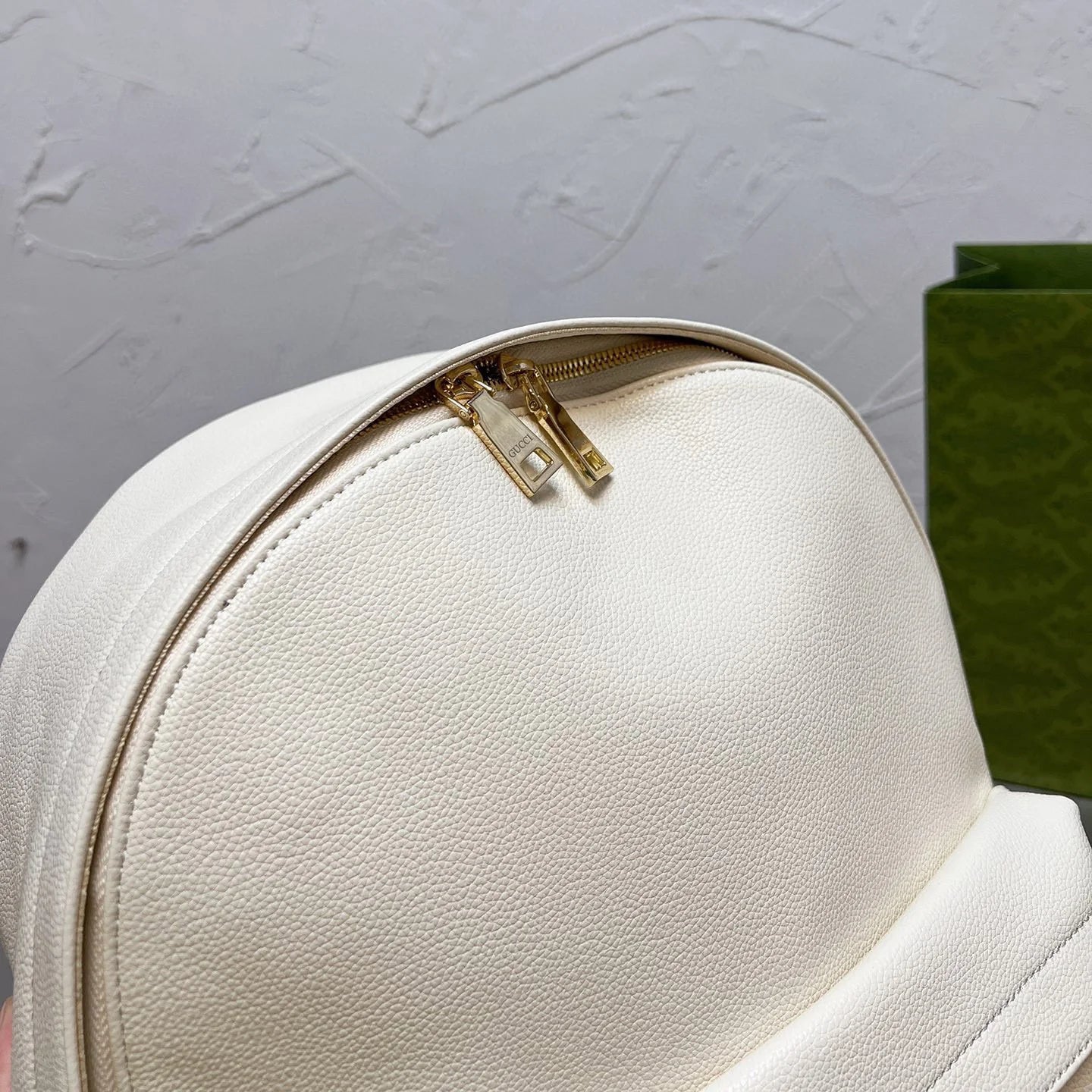 Leather Printed Backpack