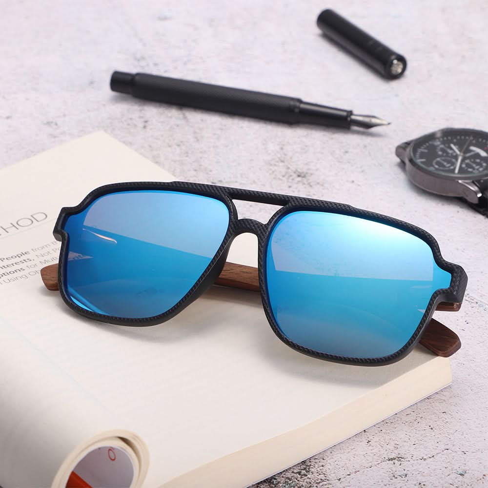 Dollger Black Oversized Aviator Sunglasses