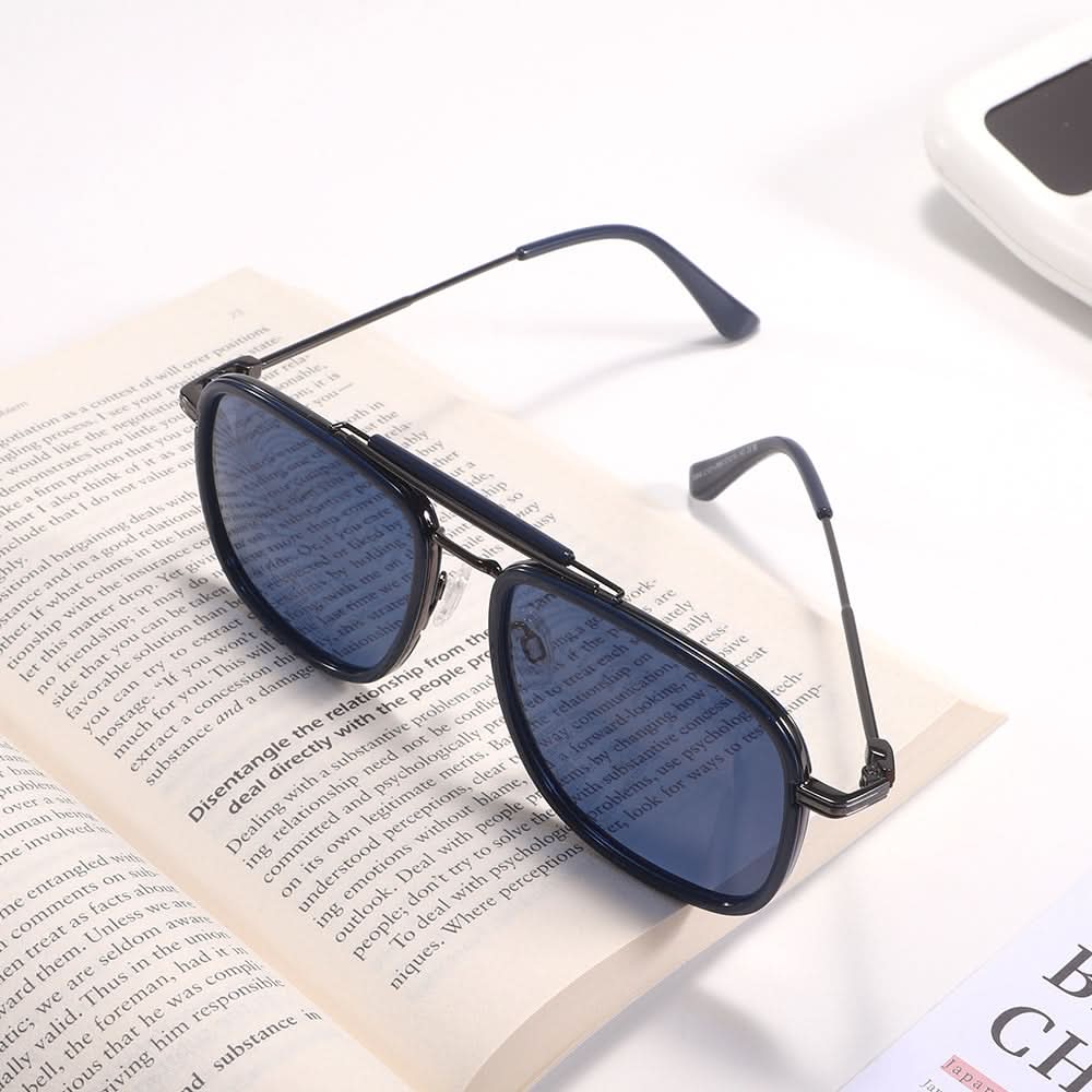 Dollger Square Aviator Black Sunglasses