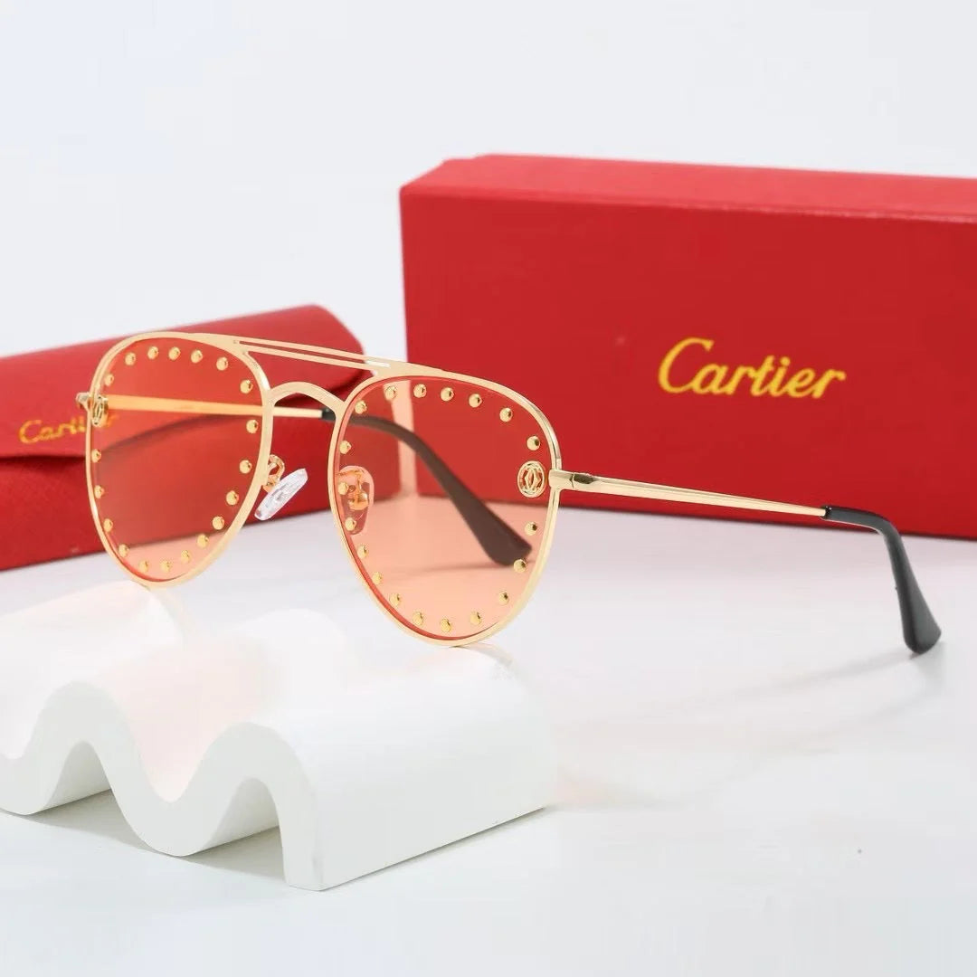 7 colors fashion Personalized rivet large frame sunglasses
