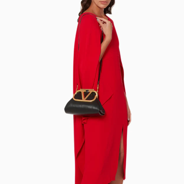 Shoulder Clutch Bag in Calfskin