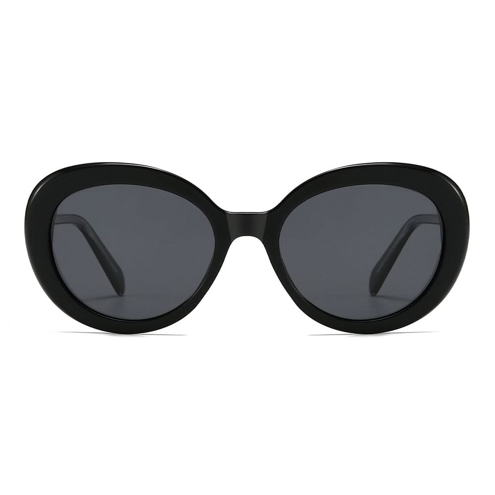 Round Retro Cat-Eye Tinted Sunglasses