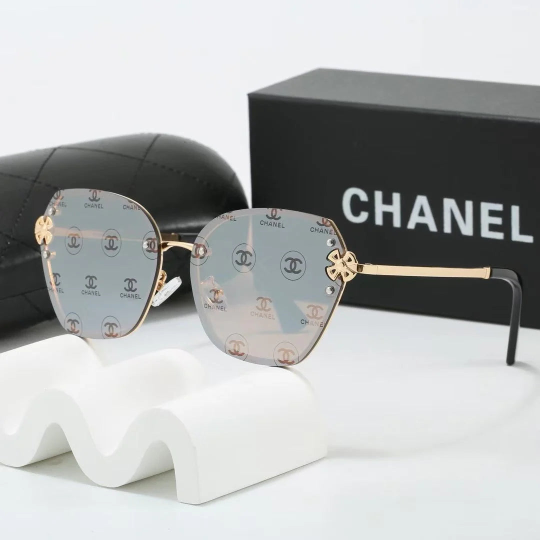 7 colors frameless metal thin lens sunglasses