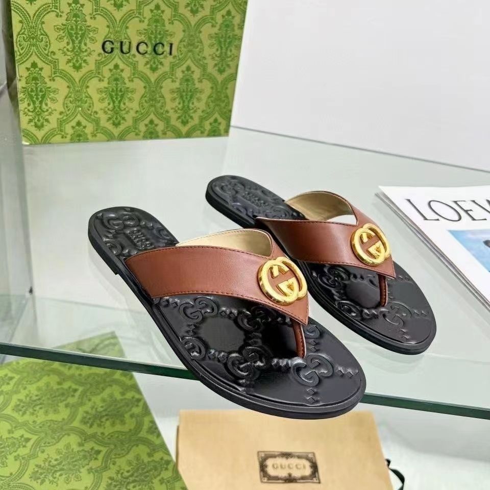Fashion Metal Buckle Flip Flop Sandals
