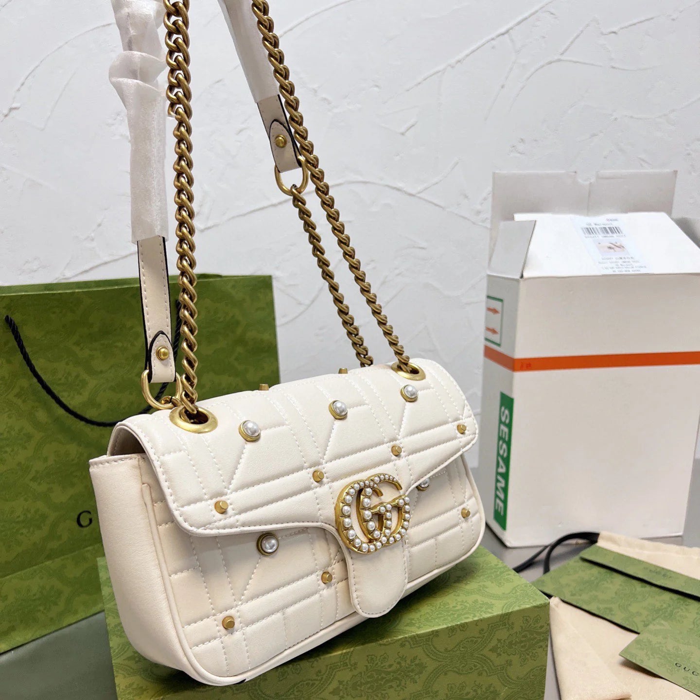 Classic Marmont Pearl Handle Bag