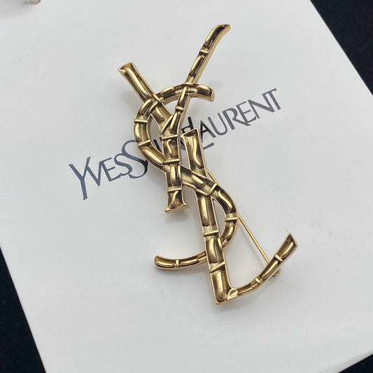 Vintage Bamboo Design Brooch