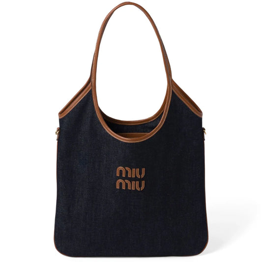 Retro Denim Canvas Tote Bag