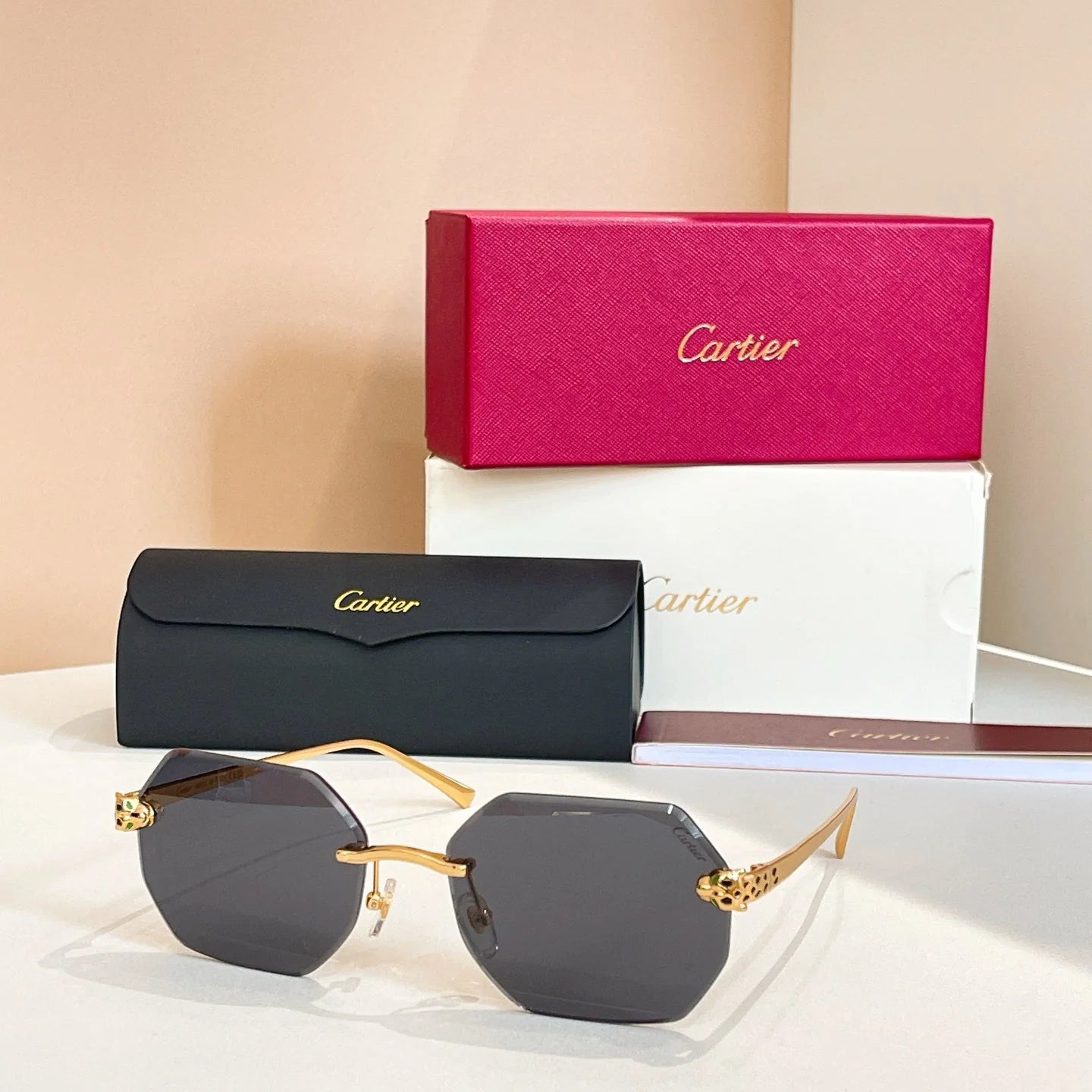 Frameless two-tone sunglasses