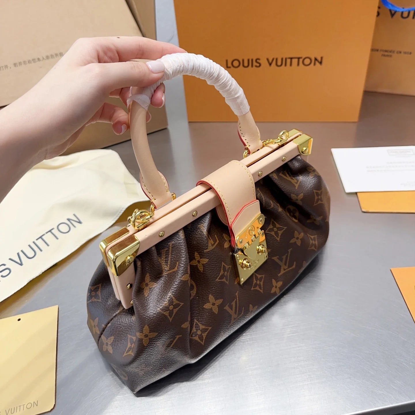 Classic Print Clutch Bag