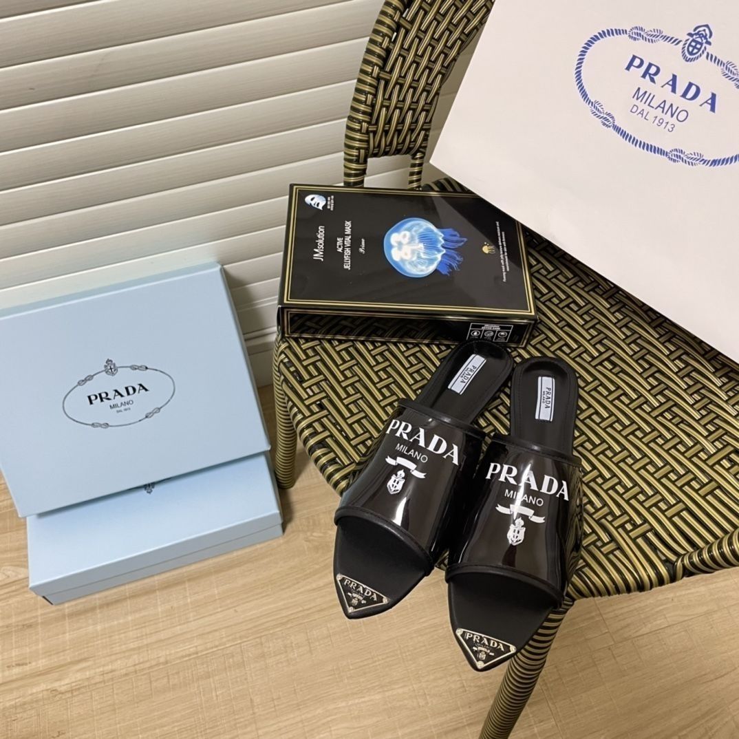 Triangle Logo Transparent Flat Slippers