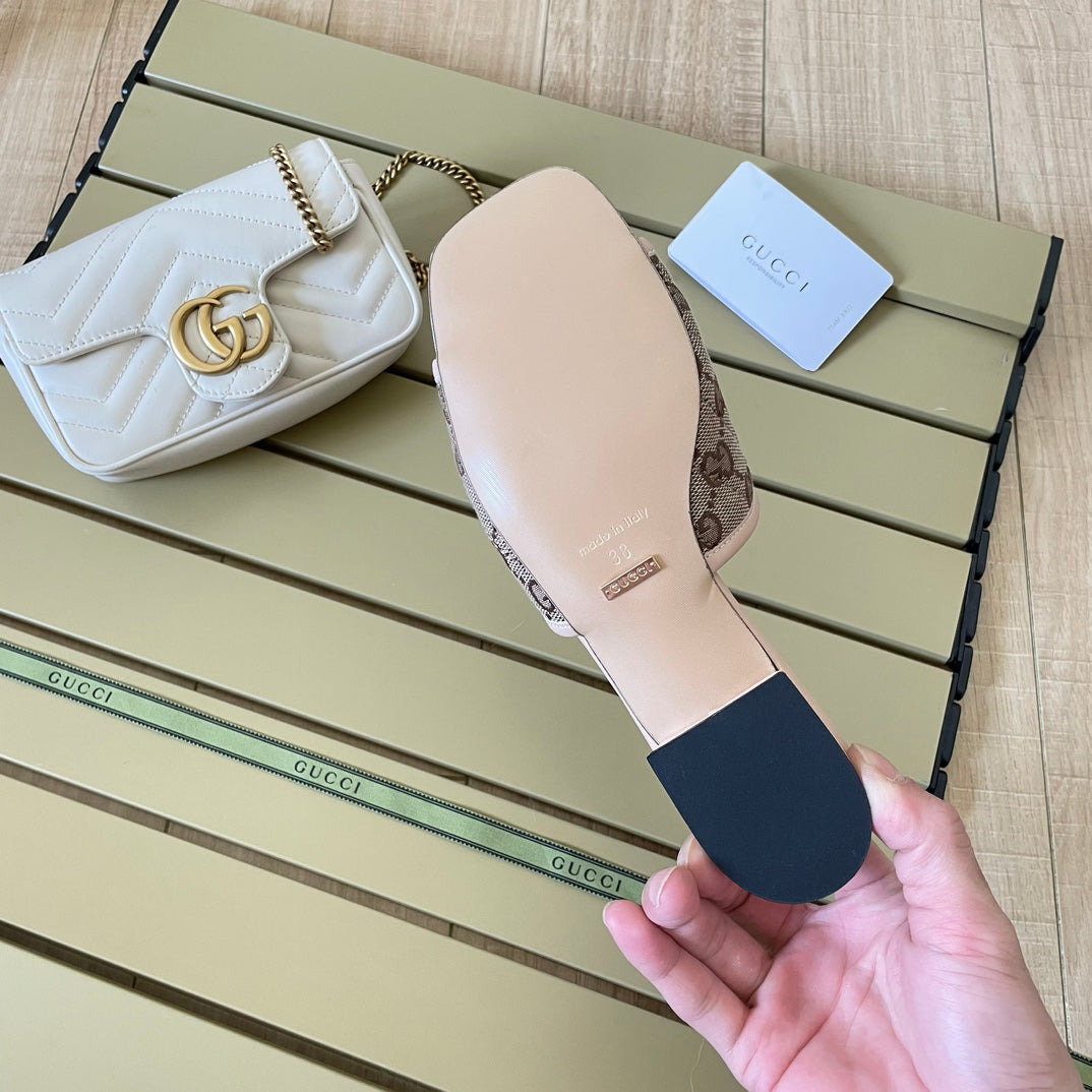 Vintage Embossed Canvas Slippers