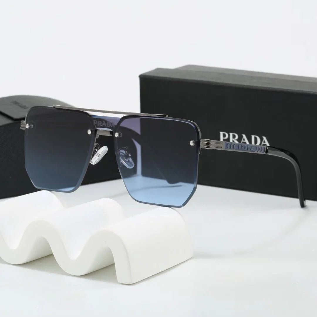 New gradient frameless thin sunglasses