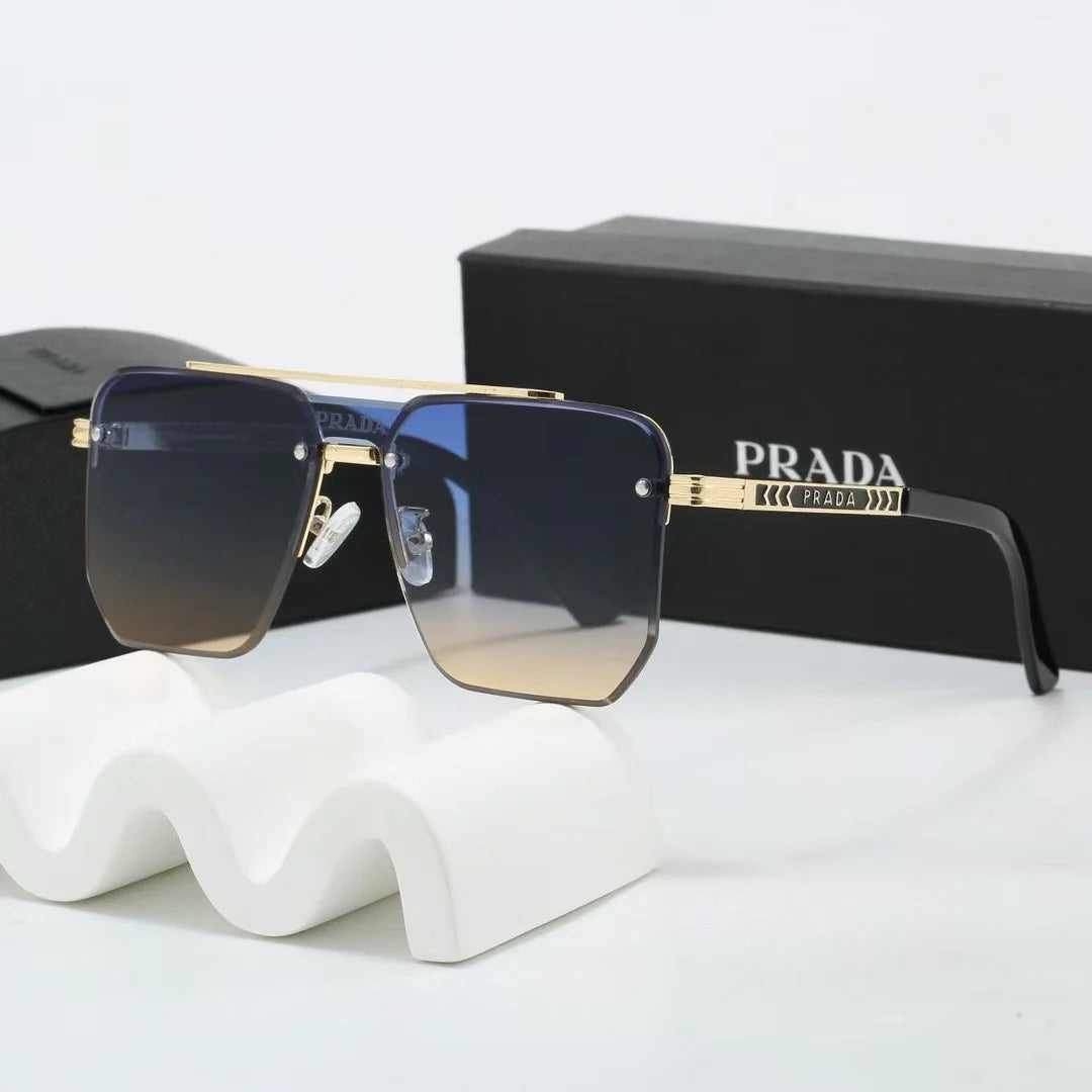 New gradient frameless thin sunglasses