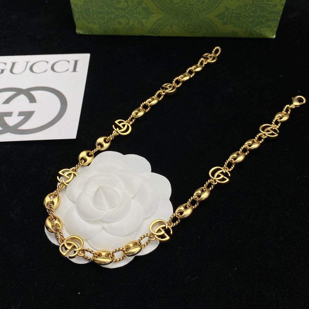 Fashion Logo Letter Stitching Necklace