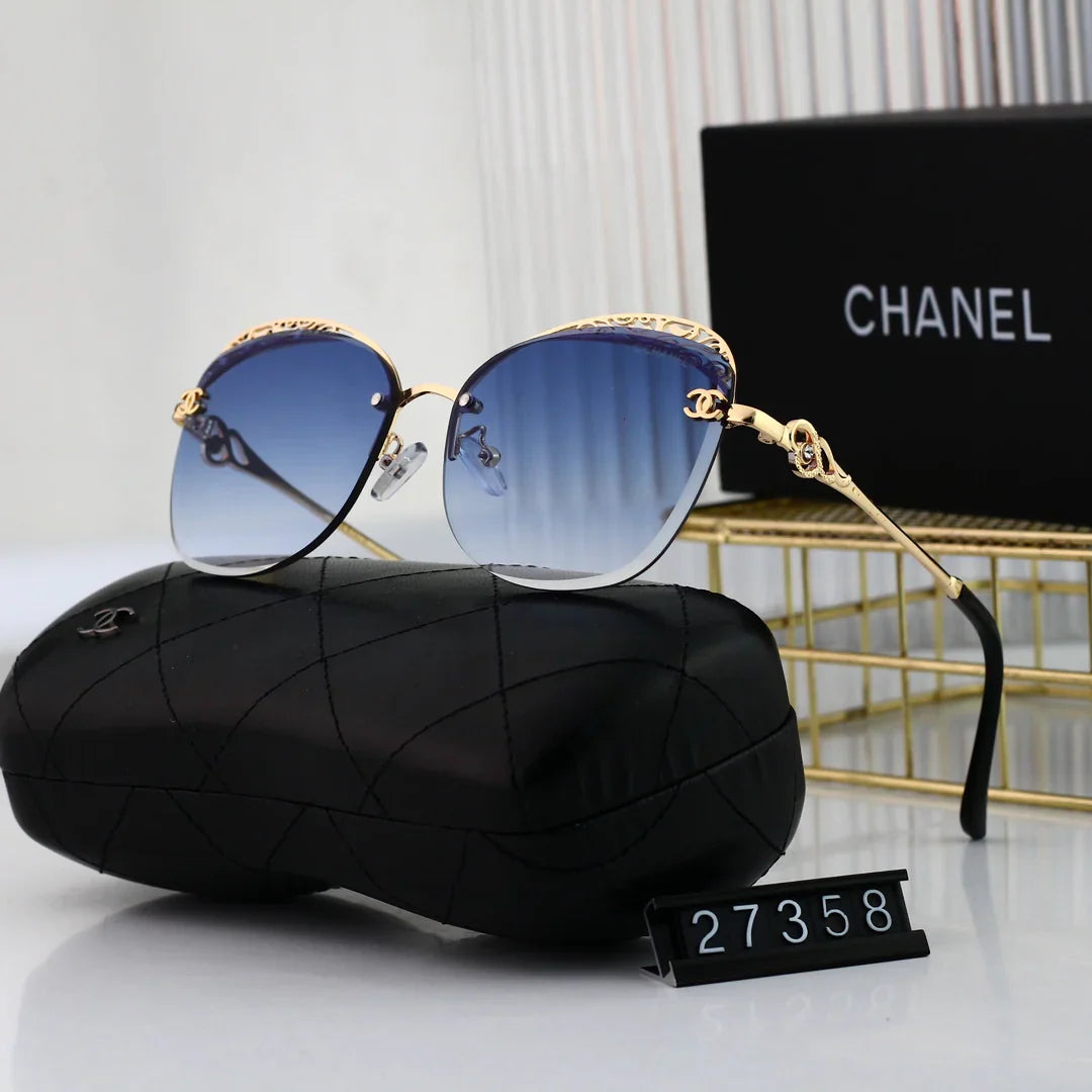 7 colors high-definition lens thin lens frameless metal sunglasses 27358