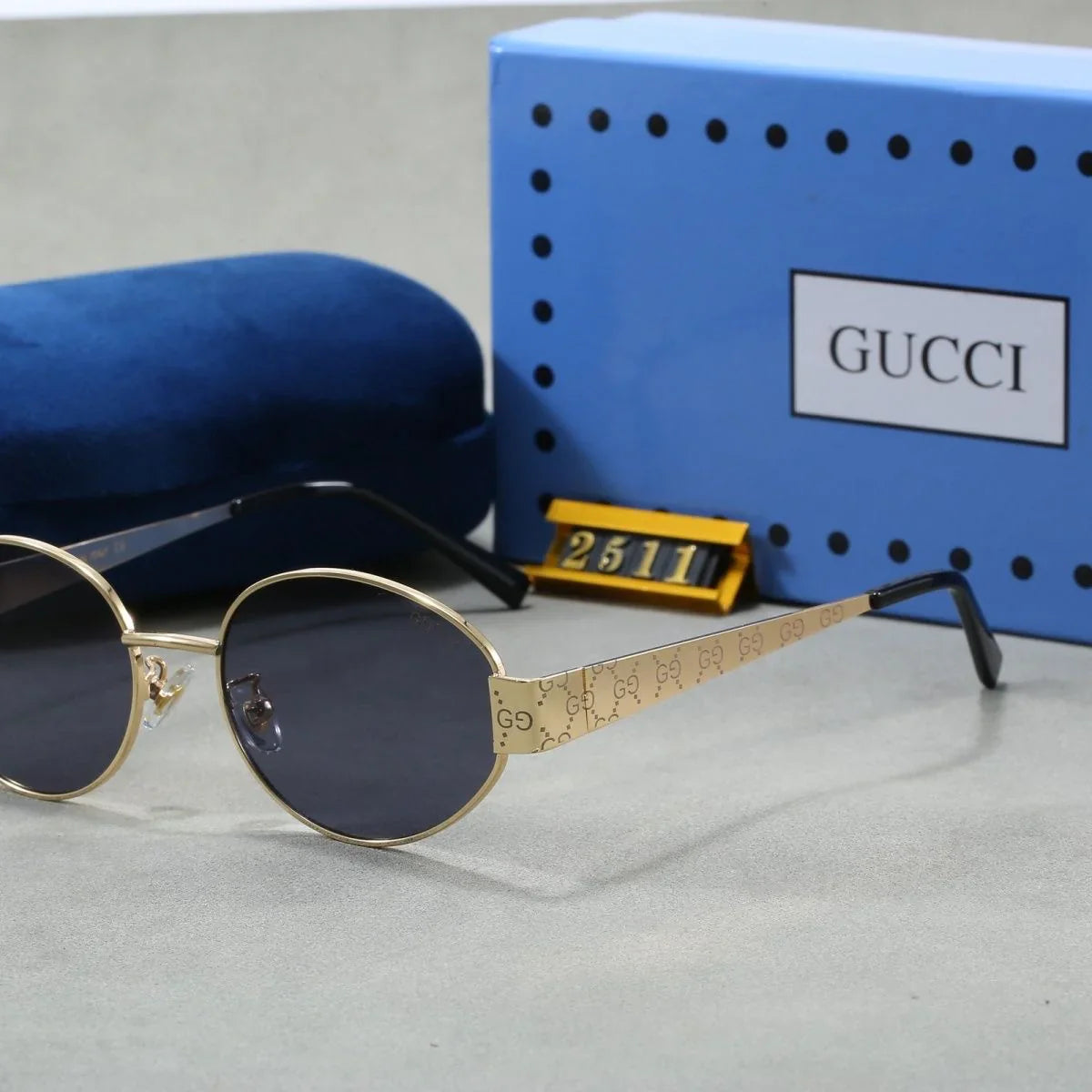 New Metal Retro Oval Sunglasses UV Protection Sunglasses Premium Sunglasses