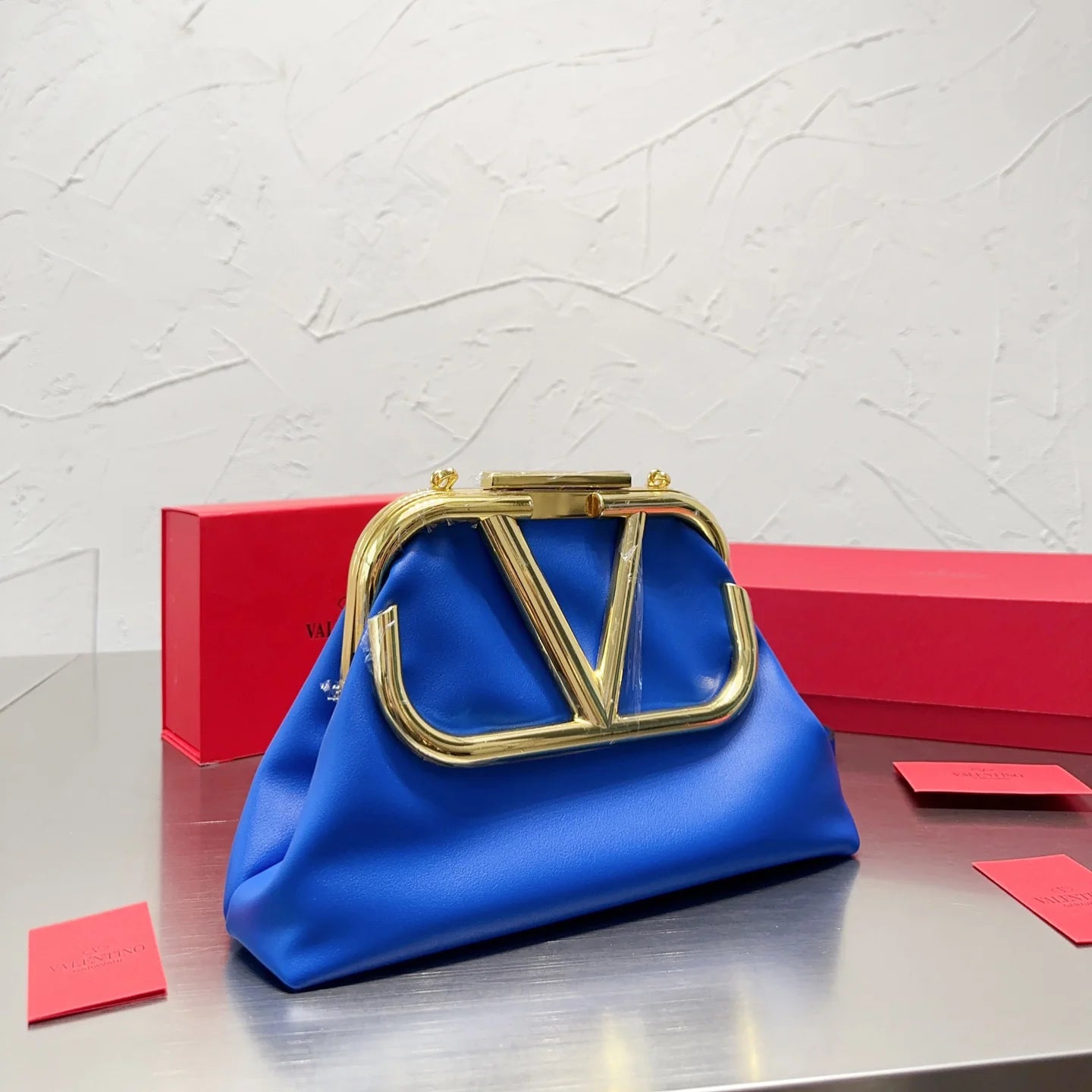 Shoulder Clutch Bag in Calfskin