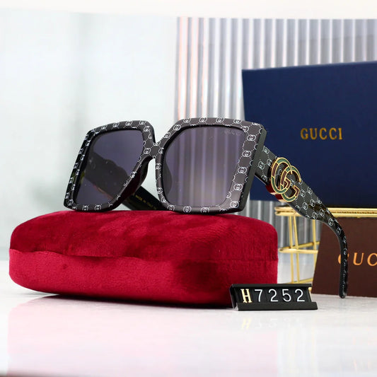 7-color high-definition lens square full-frame design sunglasses 7252