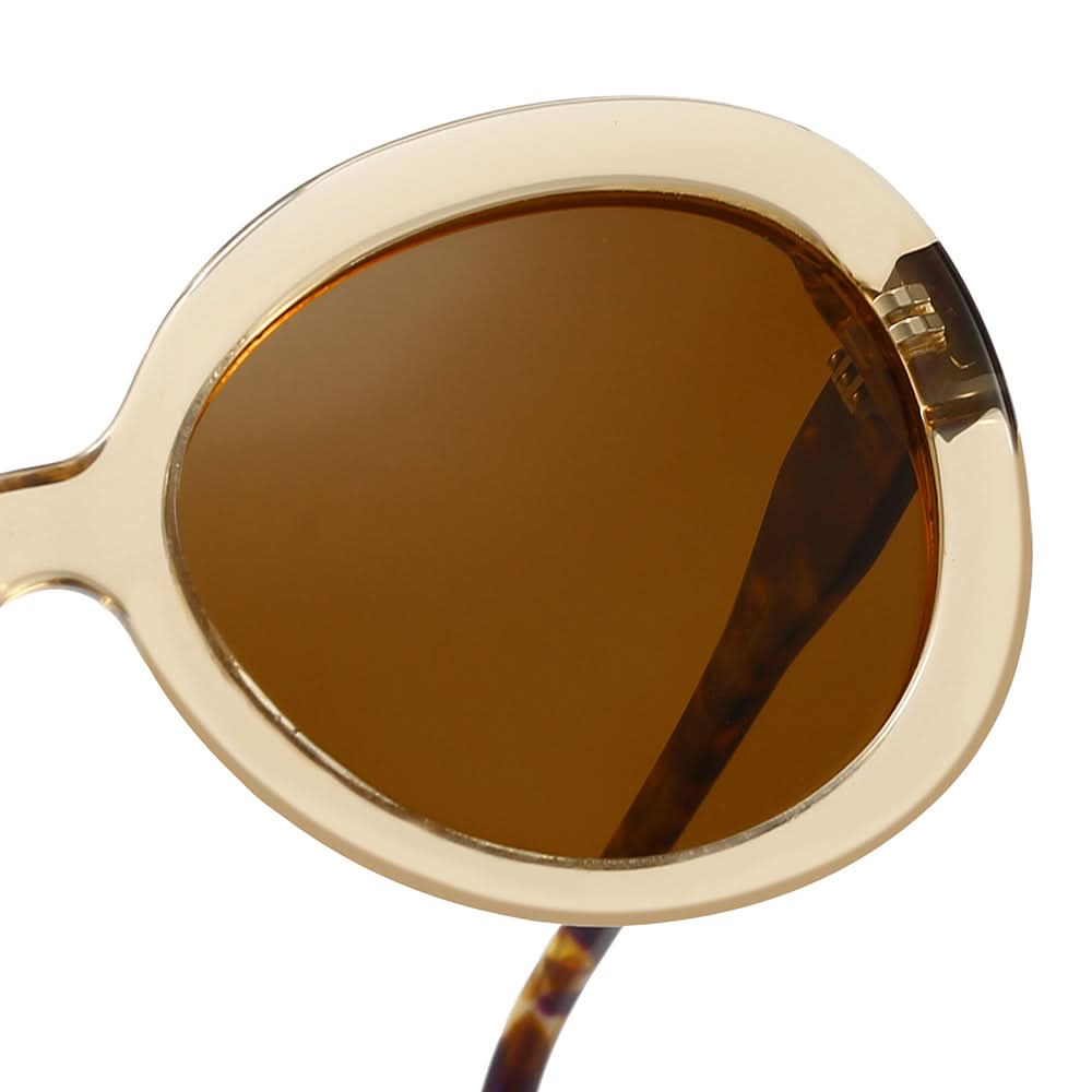 Round Retro Cat-Eye Tinted Sunglasses