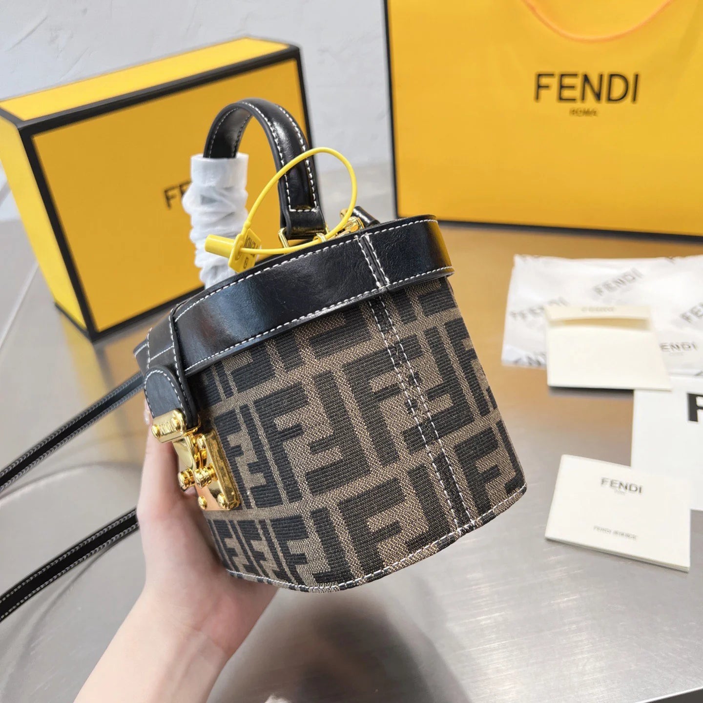 Vintage Monogram Cosmetic Box Bag