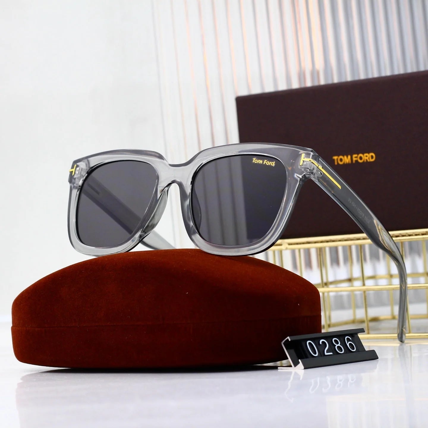 8-color blue light flat mirror HD lens full frame design sunglasses 0286