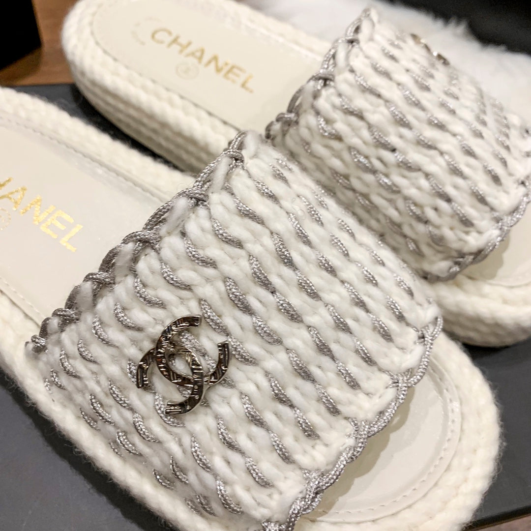 Fashion Woven Slipper Flats