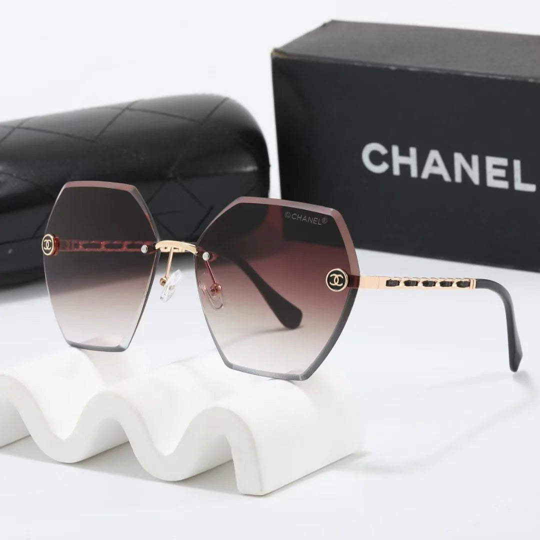 7 colors new prismatic lens metal frame sunglasses