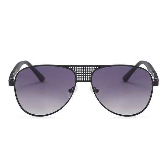 Dollger Silver and Lavender Gradient Aviator Sunglasses