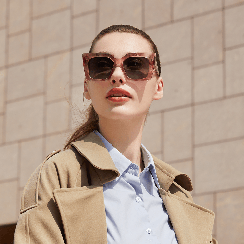 Dollger Elegant Classic Oversized Square Cat Eye Sunglasses