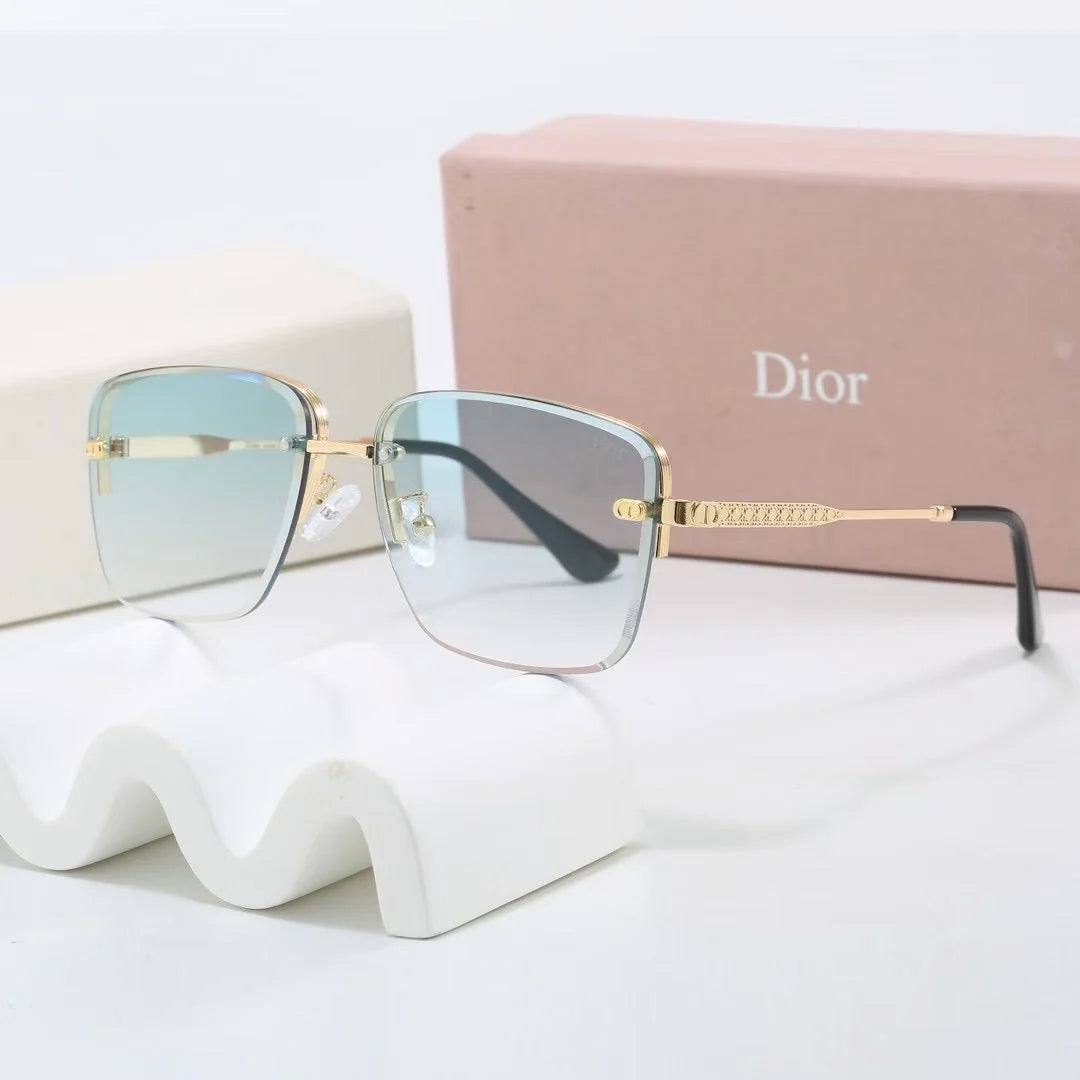 Gradient two-tone metal sunglasses