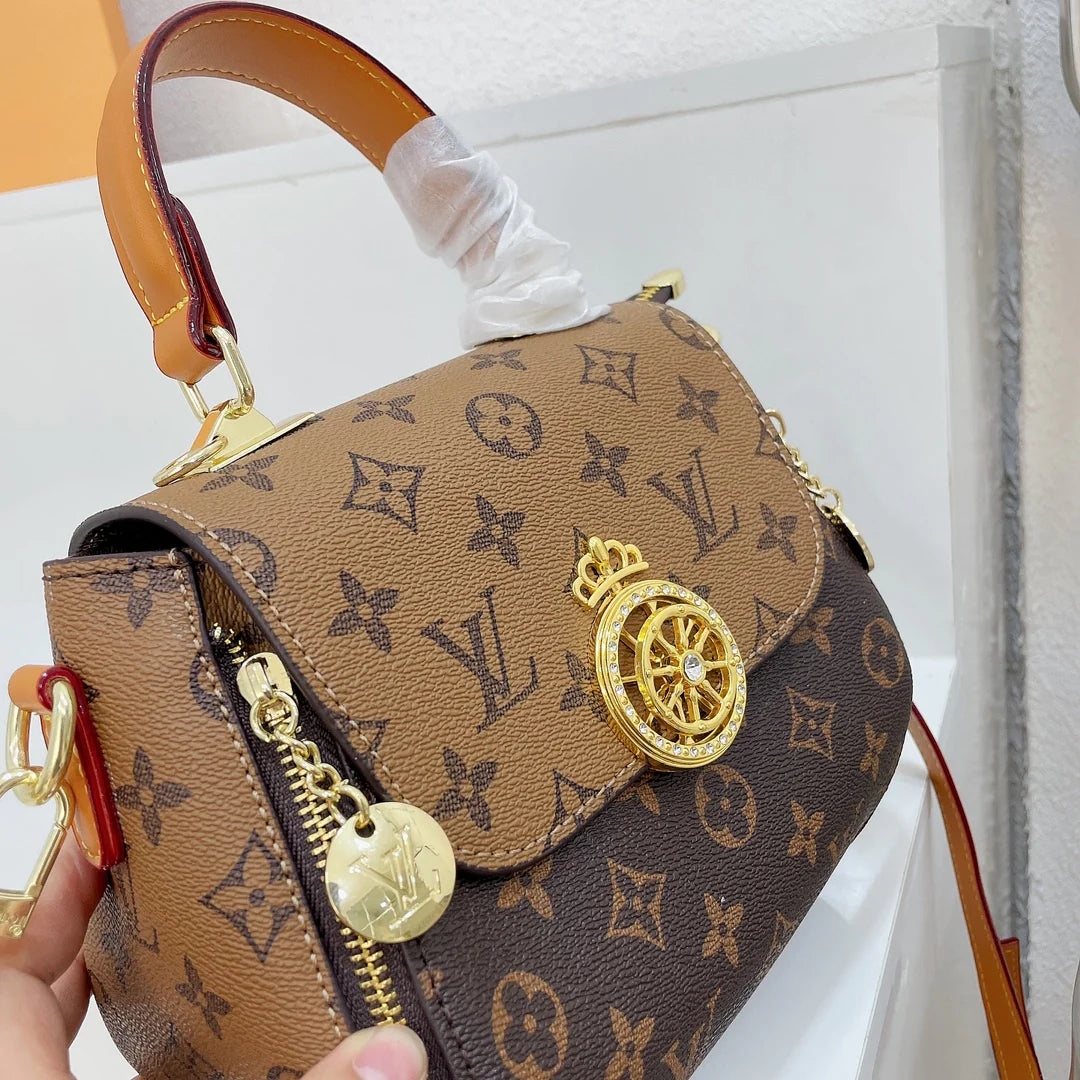 Monogram Metal Crown Tote Bag