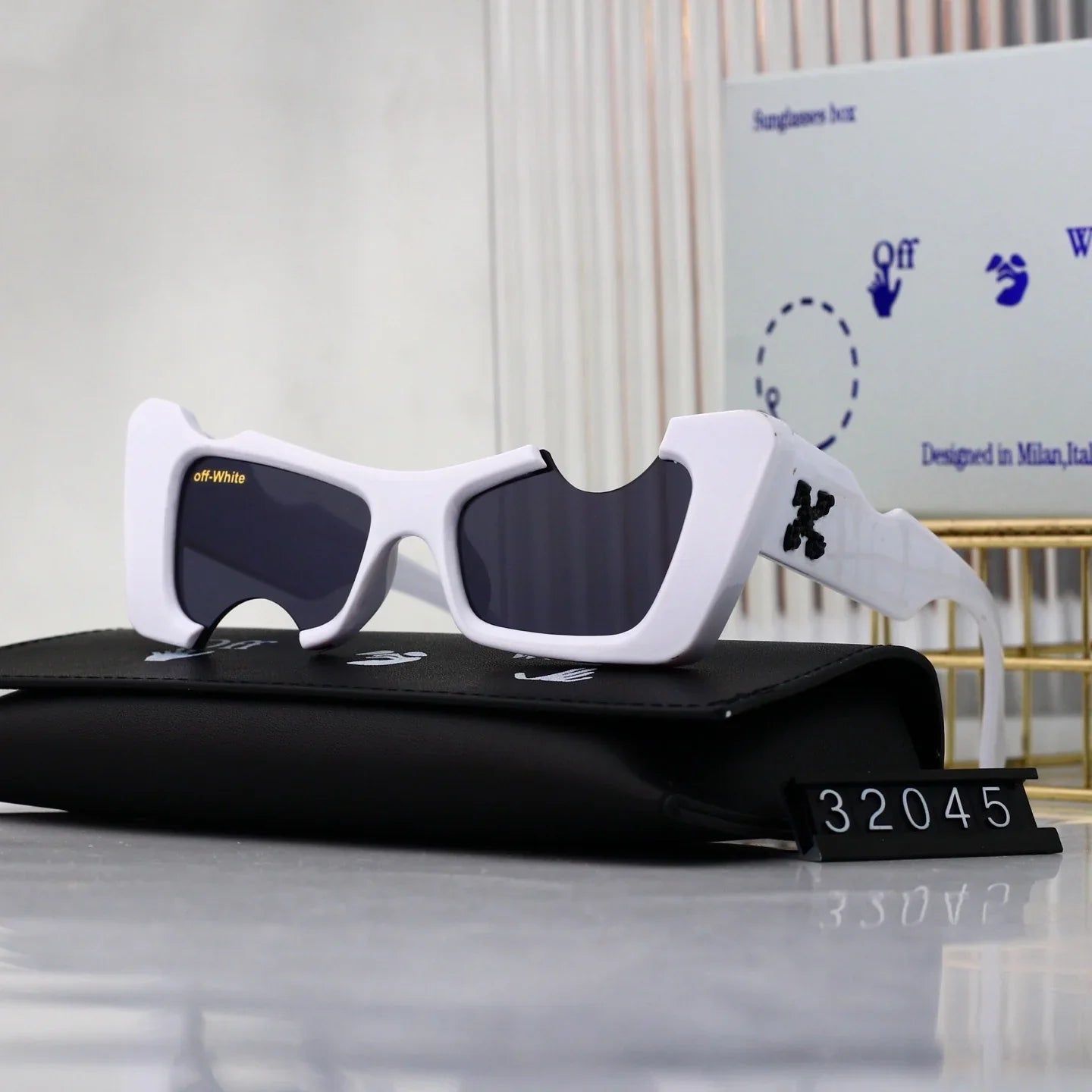 5 colors trendy plain sunglasses  32045