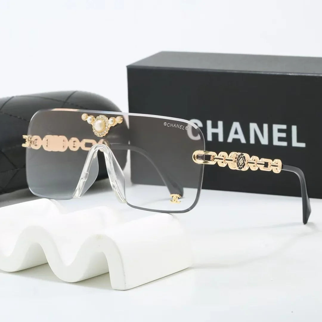 Half frame metal sunglasses